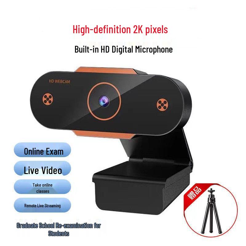 4K USB Streaming Camera with Microphone for Desktop and Laptop