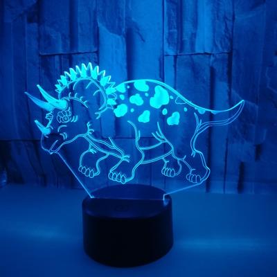 Динозавр 3D светодиодное освещение настольная лампа акриловая креативная настольная сенсорная 3D маленькая настольная лампа украшение детской комнаты 3D ночник