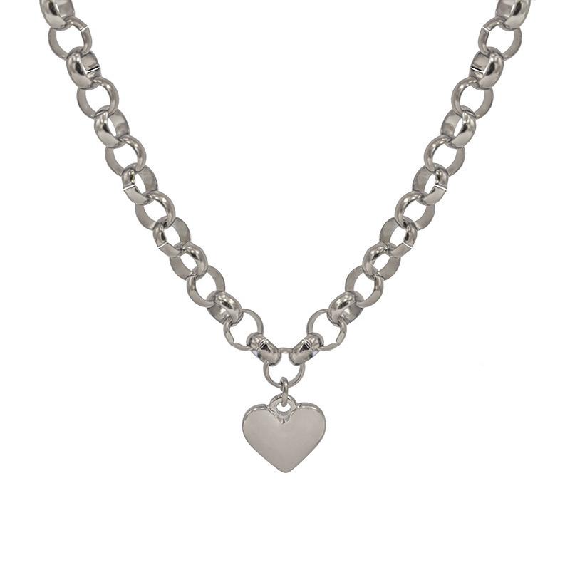 Модные necklaces с кулонами в виде сердца для женщин, застежка OT, кубинские звенья, винтажные, персонализированные, аксессуары для банкета, вечеринки, подарки