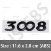 HZLQ8 ABS 206 207 301 308 Rear Trunk Logo 307 508 3008 2008 4008 5008 Emblem Badge For Peugeot Car Styling Tailgate Emblem Stickers