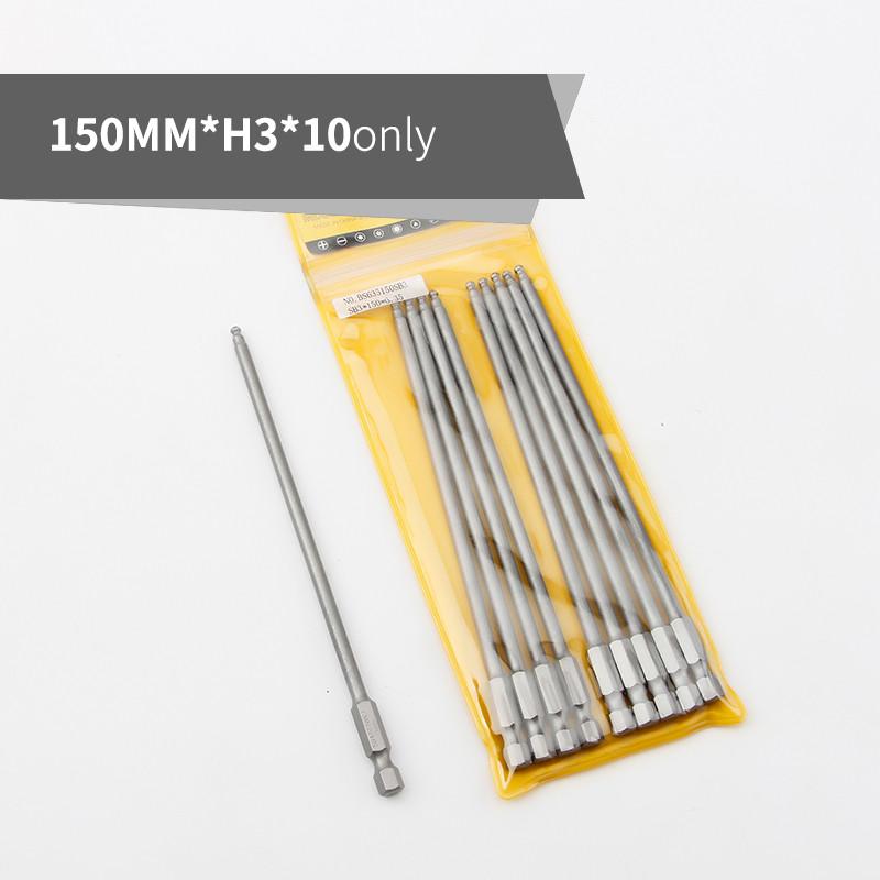 Наборы сверл для отверток с шаровой головкой длиной 150 мм, стальные биты для отверток S2, шестигранные магнитные наборы для ручного ремонта 1/4 дюйма, инструменты