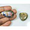 130Cts. Лабрадорит 2 шт. Груша Мульти Кабошон Свободный Натуральный Драгоценный Камень 33-40ММ SK-1278