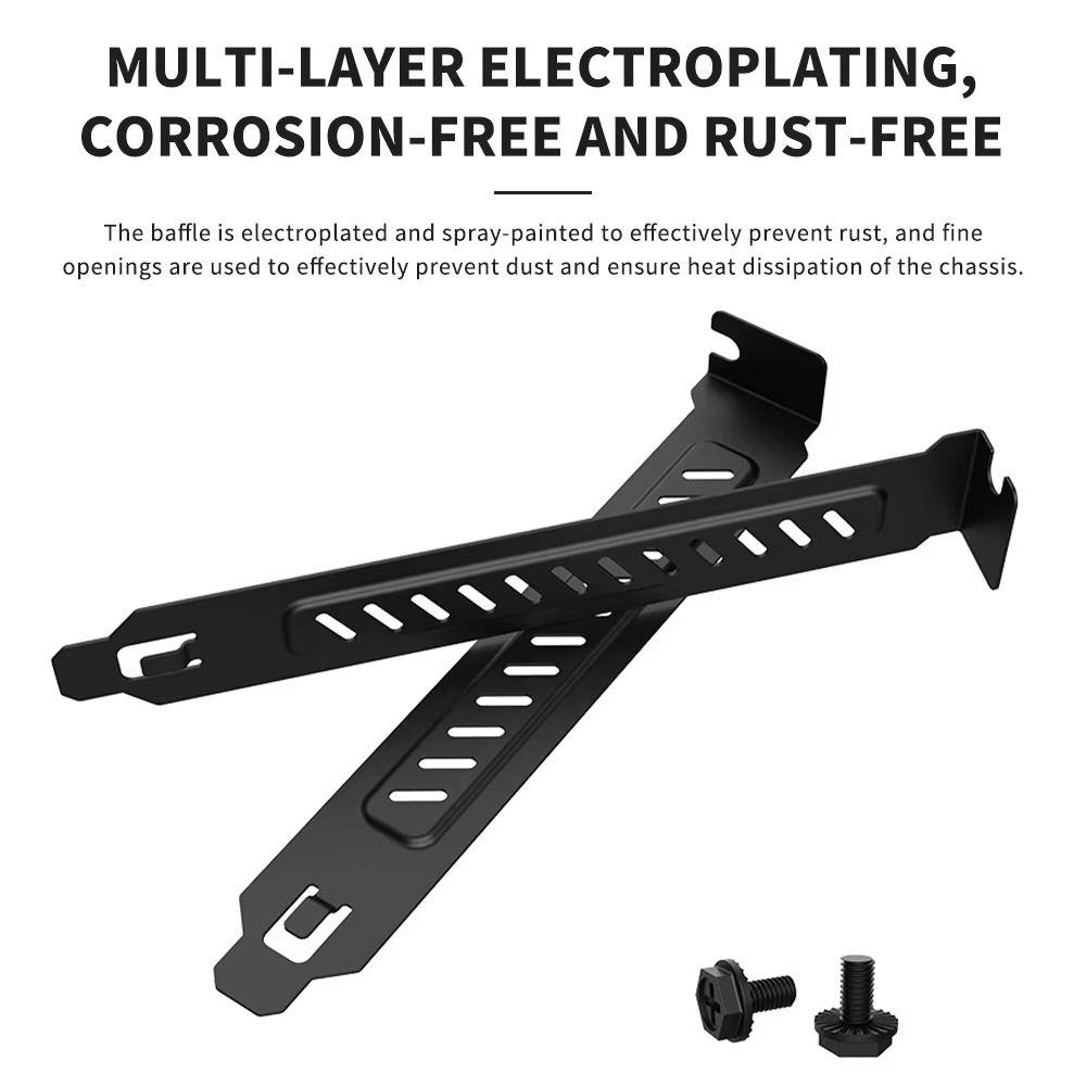 With Screws PCI Bracket Hard Steel PCI Dust Filter New Case Blanking Plate