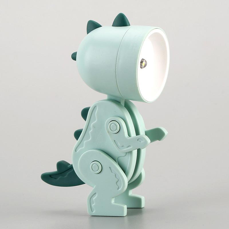 Мини-динозавр ночник на батарейках магнитный складной ночник лампа спальня прикроватный столик украшения детские игрушки светодиодные ночники