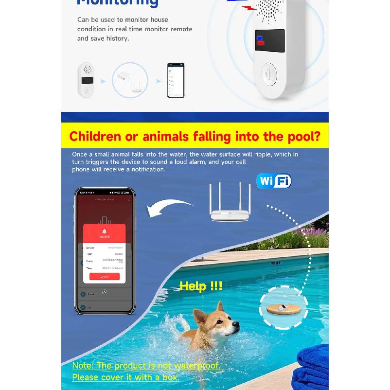 Newest Tuya WiFi Smart Vibration Sensor Home Security Protection Smartlife App Remote Control Sound and Light Alarm Notificatio