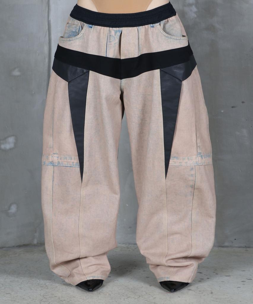 Sumilo Wide Balloon Denim Upcycled Pants Unisex