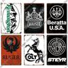 Putuo Decor Brand Poster Vintage Metal Tin Sign Plaque Plate for Garage Man Cave Gun Club Wall Decor Pistola Co2 Arma Metal