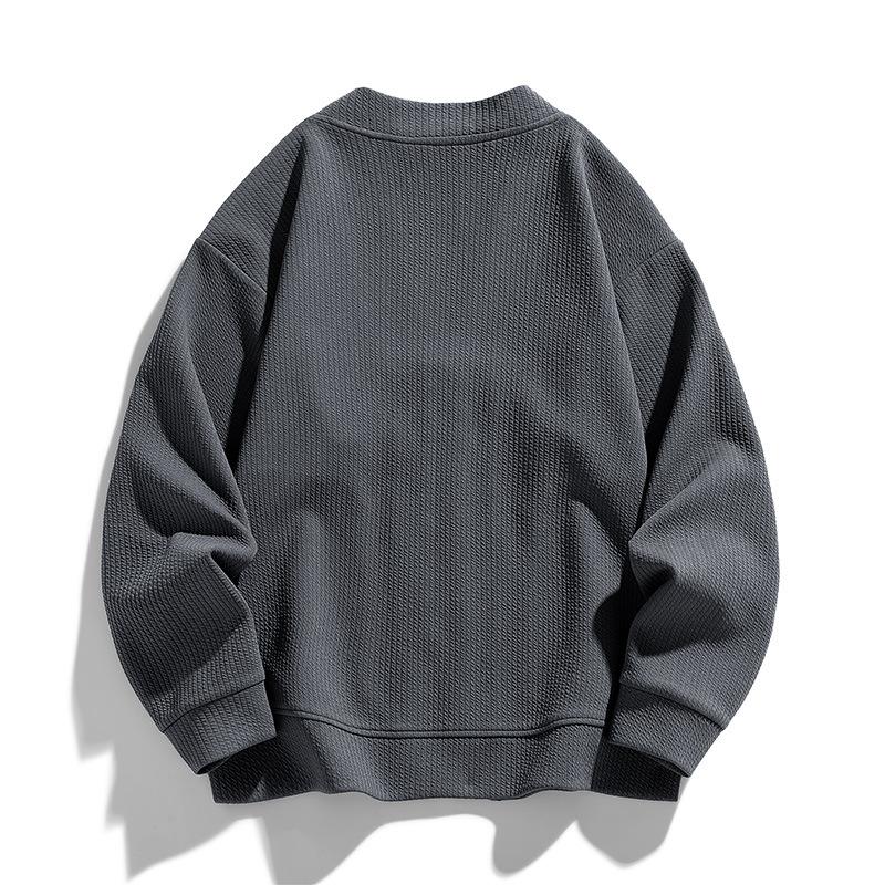 Мужской весенний новый модный бренд кардиган с длинным рукавом весенне-осенний однотонный универсальный простой большого размера