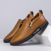 Весенние новые кожаные туфли мужские деловые повседневные кожаные туфли универсальные повседневные туфли на молнии