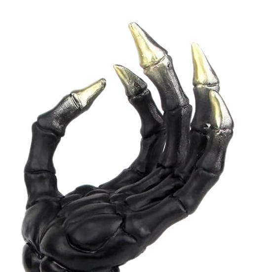 Держатель для ювелирных изделий в готическом стиле Держатель для ювелирных изделий в форме руки с основанием в виде розы Многофункциональная подставка для украшений Орнамент для колец Серьг Ожерелья