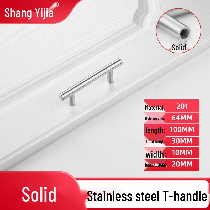 Современная Т-образная ручка из нержавеющей стали для дверей кухонного шкафа и гардероба