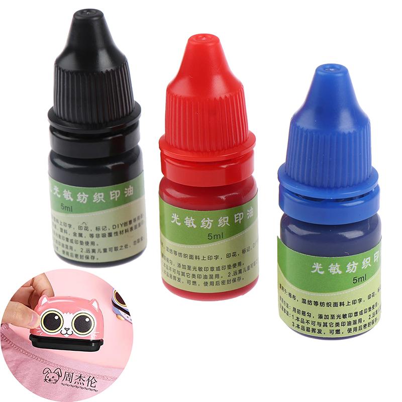 5ml Textile Clothes Waterproof Ink Special Ink for Students Children Name Stamp