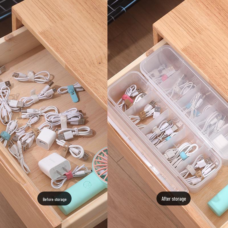 Многосеточный органайзер для аксессуаров для волос и украшений, пылезащитная сумка для укладки кабелей и зарядки