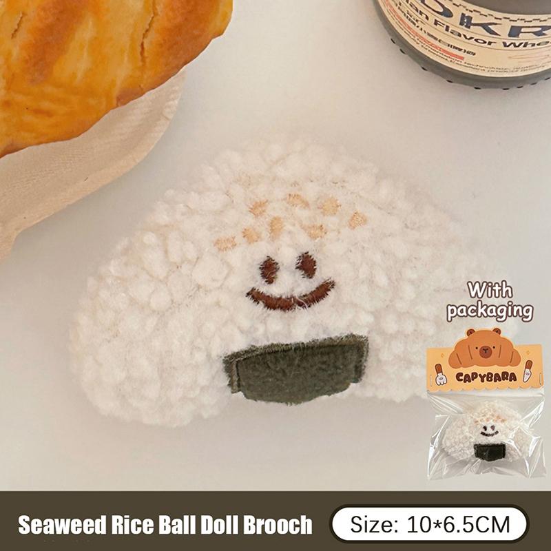 Милые мультяшные брелоки-подвески в виде рисовых шариков, забавная брошь-кукла, новинка, креативные аксессуары для украшения рюкзака, подарки
