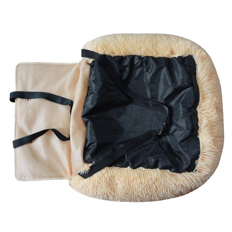 Furry Warm Dog Bed for Car Seat Soft Cushion Pet Bed For Travel Easy To Install Carseat Cushion for Breeds Road Trips