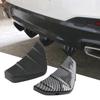 Universal 4Pcs Car Rear Bumper Diffuser Carbon Fiber Shark Fin Spoiler Protector Cover Wing Lip Splitter Car Styling