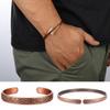Adjustable Copper Bracelet Pure Copper Bangle Jewelry Durable Open Cuff Bracelet  for Men and Women