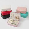 Elegant Anti-Oxidation Double-Layer Jewelry Box for Earrings, Necklaces, and Rings