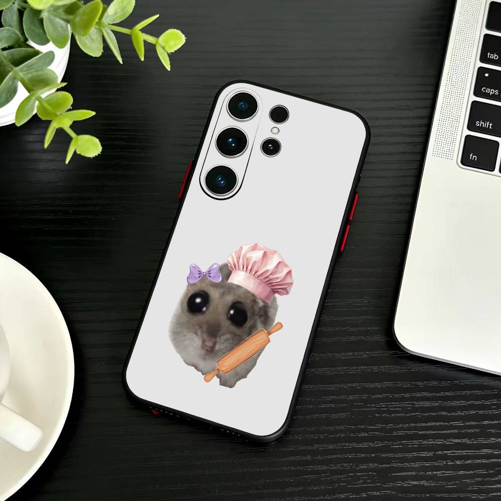 Big-eyed goofy Mouse Phone Case For Samsung S26,S25,S24,S23,S22,S21,S20,S30,Ultra,Plus,Fe,Note,5G Black Cover