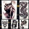 1PC Black Dragon Jurassic Dinosaur Temporary Tattoo Stickers Body Art ARm Waterproof