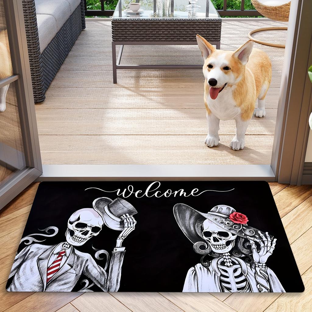 Halloween Carpet Romantic Skull Welcome Mat Soft Door Mat Rug For BedroomLiving Room Carpet Outdoor Carpet Home Decoratio
