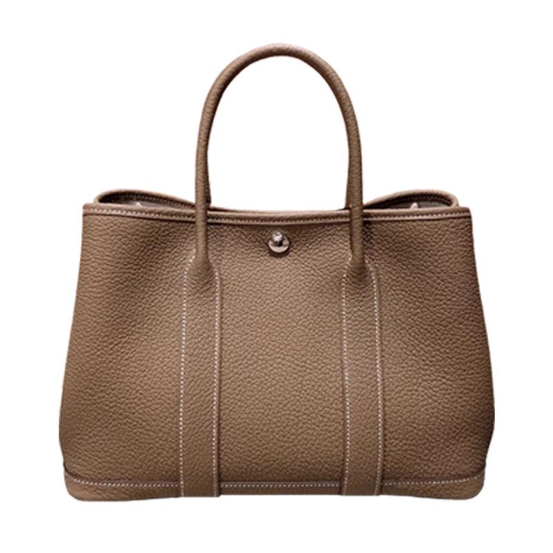 2023 Модная садовая сумка из натуральной кожи: Женская сумка через плечо и дамская сумочка большой вместимости