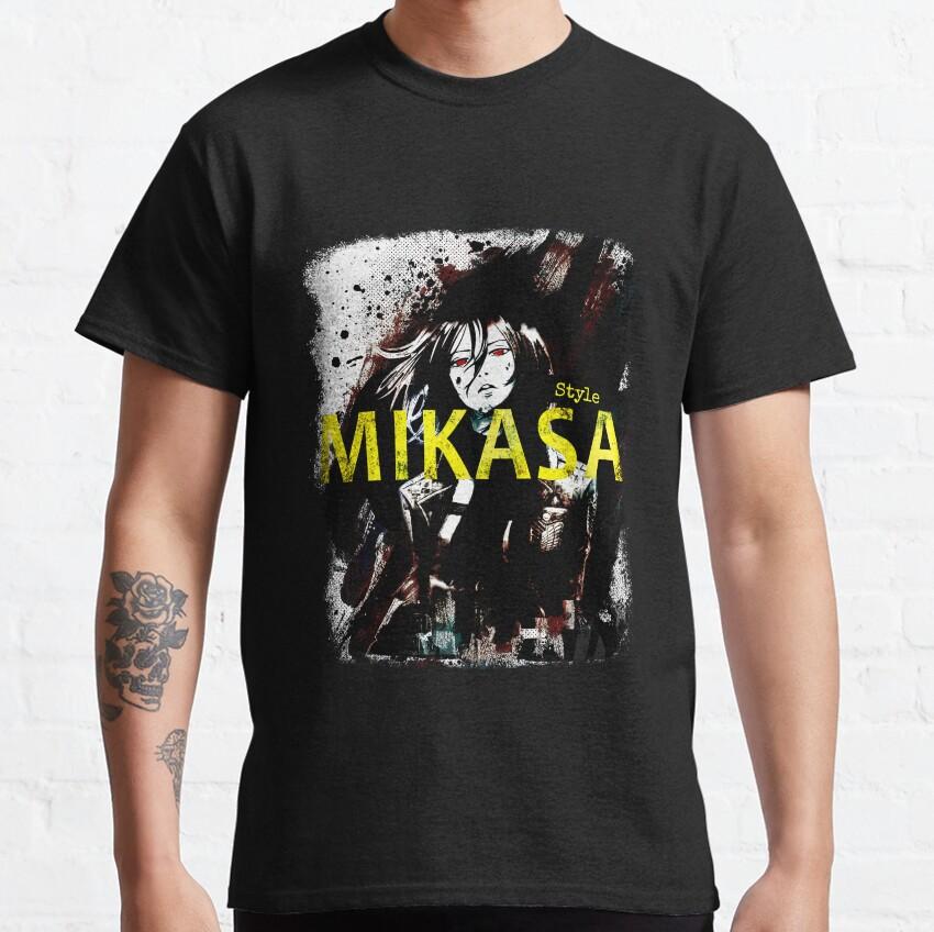 Shingeki No Kyojin Микаса Солдат Аккерман Атака Титанов Шингеки Манга Футболка с коротким рукавом AOT Аниме для мужчин Хлопок 6XL Топы