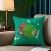 DDuolingo Owl DDuo Pillow Case Short Plush Print Cushion Cover Square Throw Pillow Covers Sofa Home Decor
