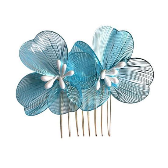 Свадебная расческа в корейском стиле с цветочным декором, противоскользящая заколка для волос, свадебные головные уборы в стиле ретро, аксессуары для волос