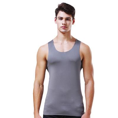 Мужская бесшовная спортивная майка Ice Silk с круглым вырезом и облегающим кроем