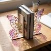 Decorative Butterfly Wings Bookend Set Acrylic Book Support with Bases Book Ornaments  Office Shelf
