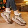 Shoes Female High Top Women's Vulcanize Shoes Warm Women Sneakers Mixed Colors Round Toe Lace Up Platform Ladies Casual Shoes