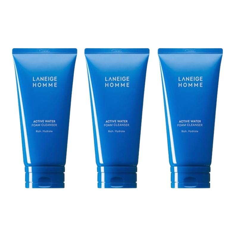 LANEIGE Мужское активное пенное очищающее средство для лица Homme Active Water Foam Cleanser 150 мл