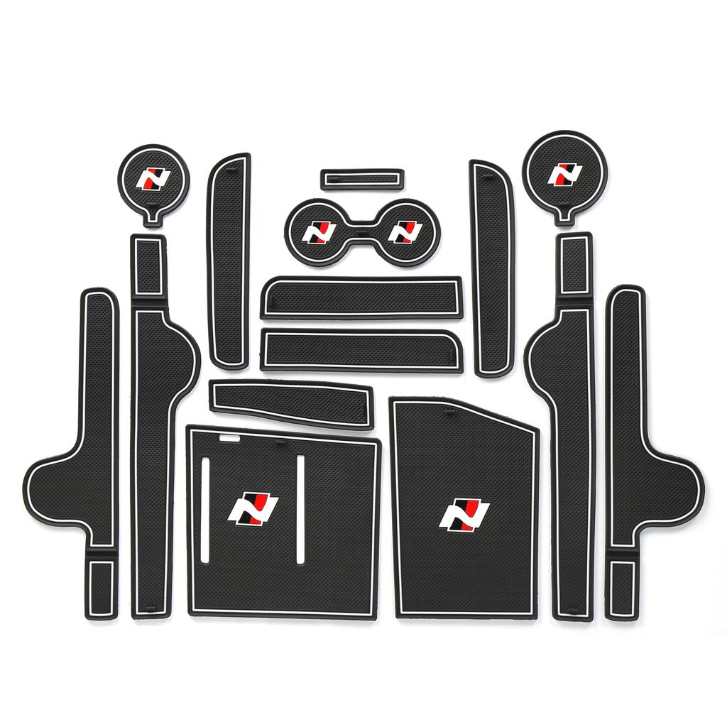 Anti-Slip Gate Slot Mat for Hyundai Sonata 2025 N-line Door Groove Pad Cup Holder Interior Accessories 15PCS/set