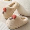 Хлопковые тапочки женские толстая подошва осень и зима новые милые грибочки парные домашние нескользящие теплые бытовые пушистые тапочки для улицы