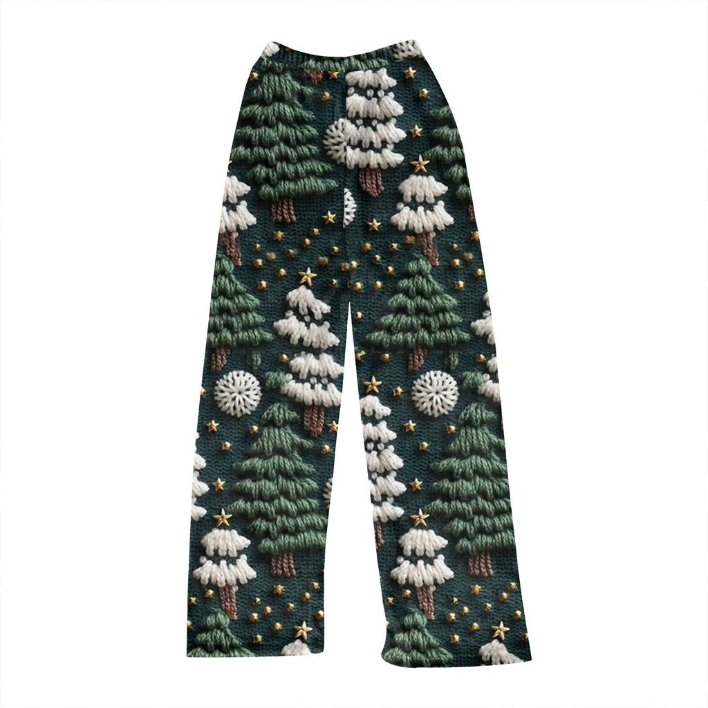 Женские зимние клетчатые брюки, длинные брюки, спортивные брюки