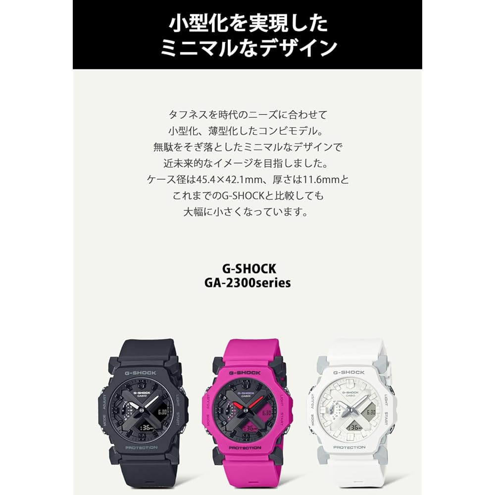 Casio G-Shock GA-2300-7AJF Men's Watch White Durable Design Water Resistant