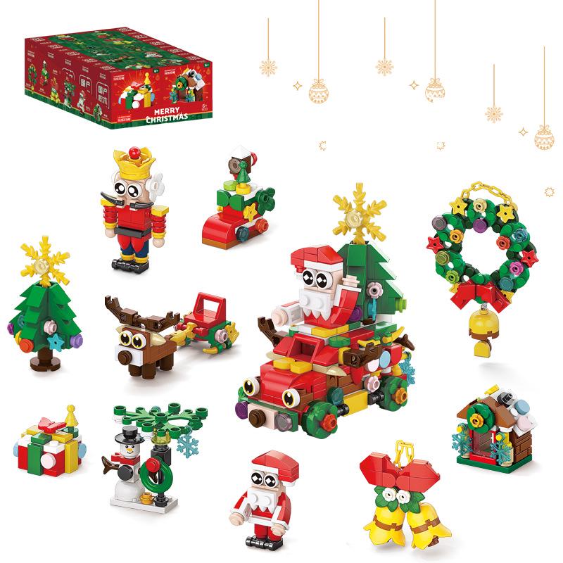 Рождественский поезд, совместимый с LEGO - Маленькая игрушка Санты