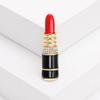 Fashion Personality Pin Simple Lipstick Corsage Rhinestone Alloy Sturdy Long Lifespan Brooch Women Accessories