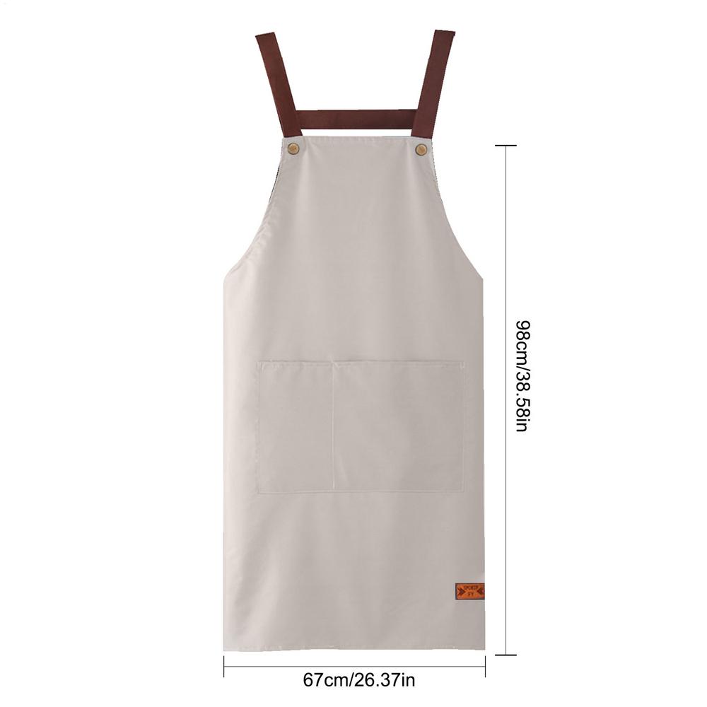 Chef Apron with Pockets Baking Kitchen Apron for Chef Dust-proof Adjustable Mens Aprons for Grilling Grill Apron for Barbecuing