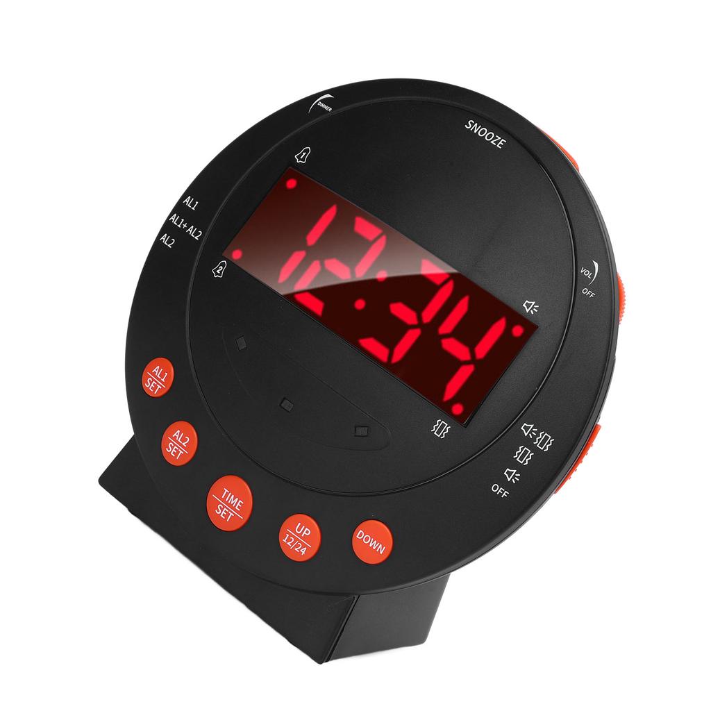 Вибрационный будильник для глухих и слабослышащих людей Цифровой будильник с функцией повтора сигнала и светодиодным дисплеем