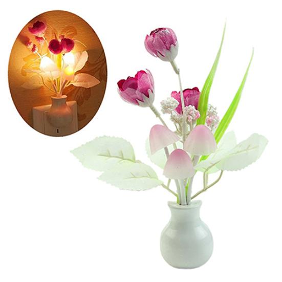 Mini Tulip Night Light Soft Romantic Sensor Baby Bed Room Lamp Home Decor