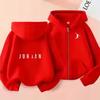 Children's Zipper Style Basketball Sweatshirt Fashion Idol star Coat Boys Girls 3-12 Yrs Hoodies Sports Casual Cardigan Clothing