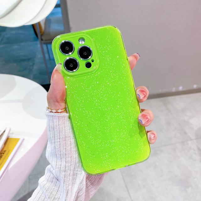 Блестящий модный противоударный чехол ярких цветов для Iphone 11 12 13 14 Pro Xs Max X Xr 7 8 Plus, роскошная блестящая мягкая задняя крышка