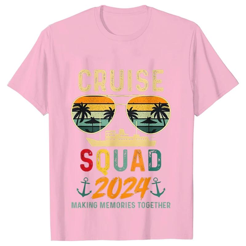 Cruise Squad 2024 Unisex T Shirt Family Vacation Matching Group Summer Tees Fashion Graphic Y2k Tops Women Aesthetic Clothing
