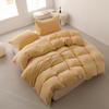 Зимнее коралловое бархатное постельное белье из молочного бархата из четырех предметов плюс бархатное одеяло, пододеяльник, фланелевая кровать, комплект простыней из трех предметов