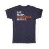 Funny Basketball Art Eat Sleep Repeat Player Sport Action T Shirtn