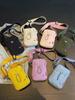 Trendy Mini Nylon Shoulder Bag With Wrinkled Design For Casual Outings
