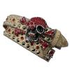Popular Skull Buckle Belt for Adult Rhinestones Rivet Belt All Matching Blingbling Western Belt for Daily and Club