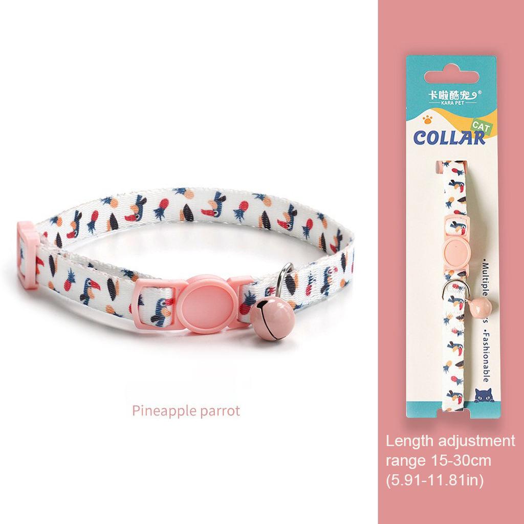 Cat Weaving 15-30cm Necklace Collar with Bell Anti-Suffocation Comfortable Safe Buckle Pet Decoration Accessory